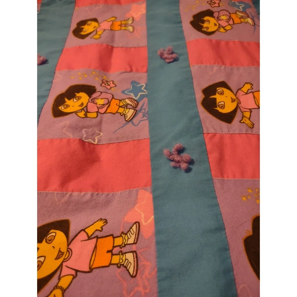 Dora The Explorer Handmade Baby Quilt 39x39 Nostalgia‎ Kidcore 90s